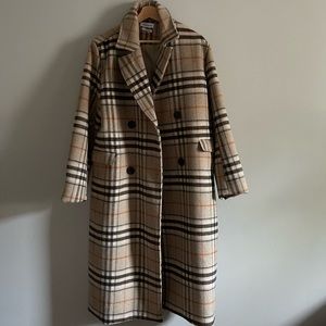 Native youth Plaid long coat
